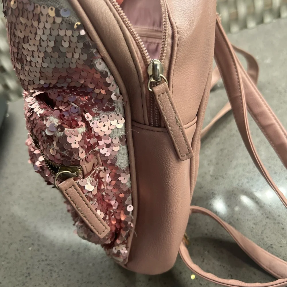 Pink Sequin girls Backpack